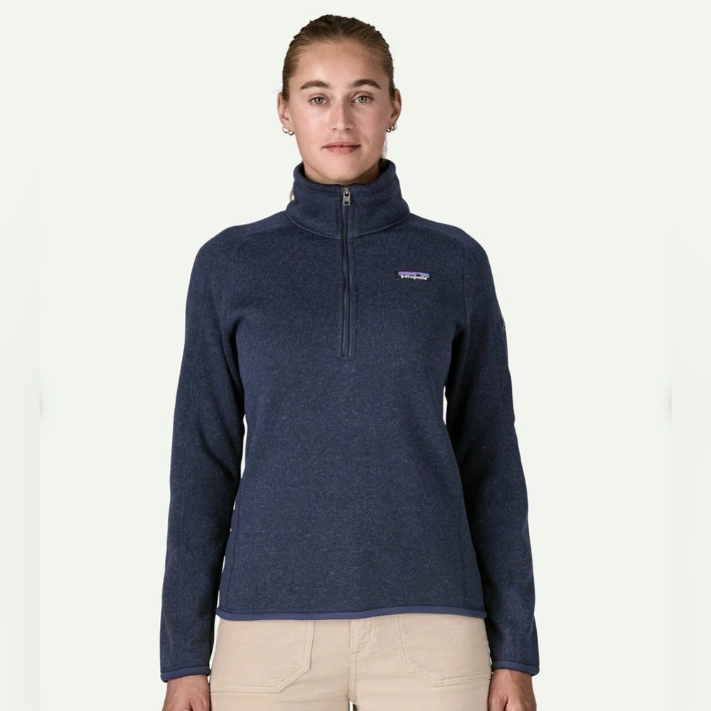PATAGONIA Better Sweater 1/4-Zip Fleece Blue Sz Small